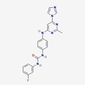 N-(3-fluorophenyl)-N'-(4-{[6-(1H-imidazol-1-yl)-2-methyl-4-pyrimidinyl]amino}phenyl)urea