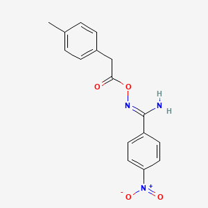 molecular formula C16H15N3O4 B5324477 N'-{[(4-methylphenyl)acetyl]oxy}-4-nitrobenzenecarboximidamide 