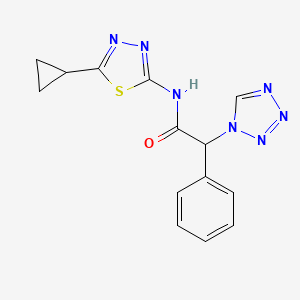 N-(5-cyclopropyl-1,3,4-thiadiazol-2-yl)-2-phenyl-2-(1H-tetrazol-1-yl)acetamide