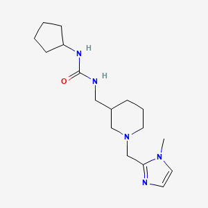 N-cyclopentyl-N'-({1-[(1-methyl-1H-imidazol-2-yl)methyl]piperidin-3-yl}methyl)urea