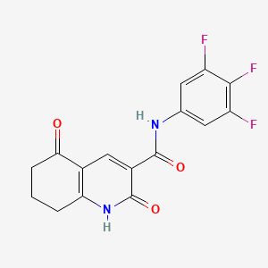 molecular formula C16H11F3N2O3 B5324512 2,5-dioxo-N-(3,4,5-trifluorophenyl)-1,2,5,6,7,8-hexahydro-3-quinolinecarboxamide 