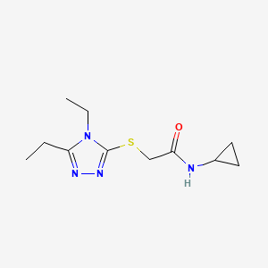 N-cyclopropyl-2-[(4,5-diethyl-4H-1,2,4-triazol-3-yl)thio]acetamide