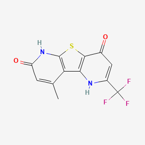 molecular formula C12H7F3N2O2S B5324564 4-hydroxy-9-methyl-2-(trifluoromethyl)pyrido[2',3':4,5]thieno[2,3-b]pyridin-7(6H)-one 