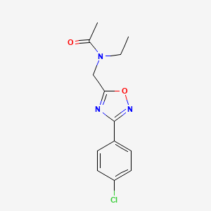 N-{[3-(4-chlorophenyl)-1,2,4-oxadiazol-5-yl]methyl}-N-ethylacetamide