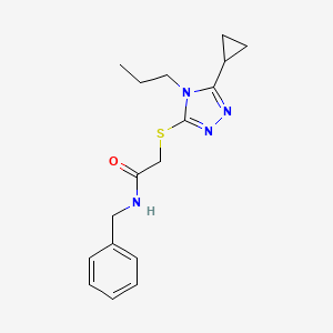 N-benzyl-2-[(5-cyclopropyl-4-propyl-4H-1,2,4-triazol-3-yl)thio]acetamide