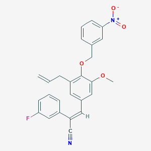 molecular formula C26H21FN2O4 B5324622 3-{3-allyl-5-methoxy-4-[(3-nitrobenzyl)oxy]phenyl}-2-(3-fluorophenyl)acrylonitrile 