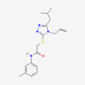 molecular formula C18H24N4OS B5324624 2-[(4-allyl-5-isobutyl-4H-1,2,4-triazol-3-yl)thio]-N-(3-methylphenyl)acetamide 