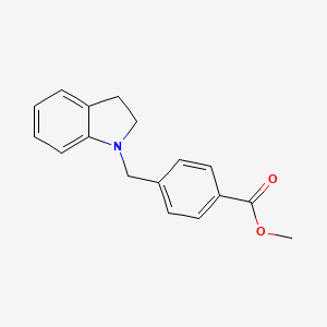 molecular formula C17H17NO2 B5324625 methyl 4-(2,3-dihydro-1H-indol-1-ylmethyl)benzoate 