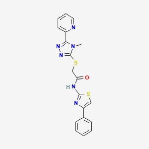 2-{[4-METHYL-5-(2-PYRIDINYL)-4H-1,2,4-TRIAZOL-3-YL]SULFANYL}-N-(4-PHENYL-1,3-THIAZOL-2-YL)ACETAMIDE