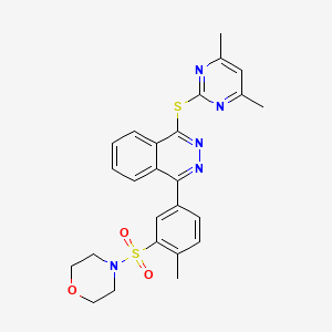 1-[(4,6-Dimethylpyrimidin-2-yl)sulfanyl]-4-[4-methyl-3-(morpholin-4-ylsulfonyl)phenyl]phthalazine