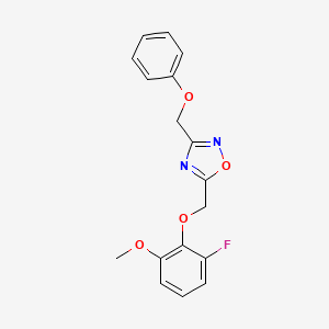 5-[(2-fluoro-6-methoxyphenoxy)methyl]-3-(phenoxymethyl)-1,2,4-oxadiazole