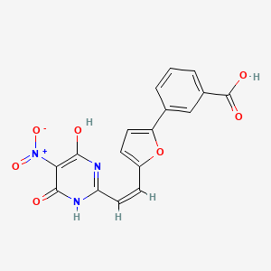 3-{5-[2-(4-hydroxy-5-nitro-6-oxo-1,6-dihydro-2-pyrimidinyl)vinyl]-2-furyl}benzoic acid