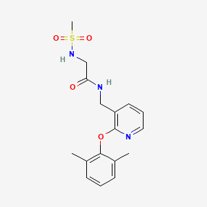 molecular formula C17H21N3O4S B5324681 N~1~-{[2-(2,6-dimethylphenoxy)pyridin-3-yl]methyl}-N~2~-(methylsulfonyl)glycinamide 