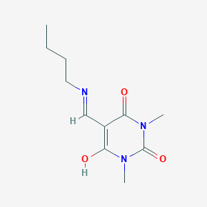 molecular formula C11H17N3O3 B5324684 5-[(butylamino)methylene]-1,3-dimethyl-2,4,6(1H,3H,5H)-pyrimidinetrione 