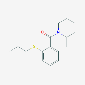 molecular formula C16H23NOS B5324688 2-methyl-1-[2-(propylthio)benzoyl]piperidine 