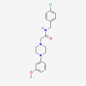 molecular formula C20H24ClN3O2 B5324711 N-(4-chlorobenzyl)-2-[4-(3-methoxyphenyl)-1-piperazinyl]acetamide 