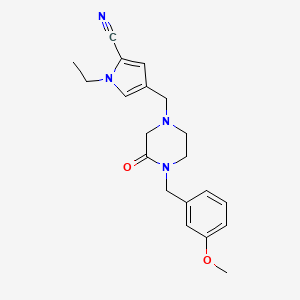 1-ethyl-4-{[4-(3-methoxybenzyl)-3-oxo-1-piperazinyl]methyl}-1H-pyrrole-2-carbonitrile