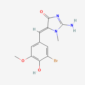 5-(3-bromo-4-hydroxy-5-methoxybenzylidene)-2-imino-1-methyl-4-imidazolidinone