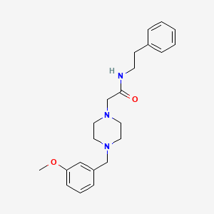 molecular formula C22H29N3O2 B5324797 2-[4-(3-methoxybenzyl)-1-piperazinyl]-N-(2-phenylethyl)acetamide 