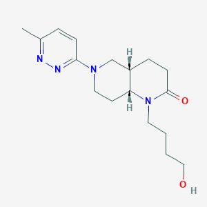 molecular formula C17H26N4O2 B5324815 (4aS*,8aR*)-1-(4-hydroxybutyl)-6-(6-methylpyridazin-3-yl)octahydro-1,6-naphthyridin-2(1H)-one 