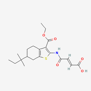 4-{[6-(1,1-dimethylpropyl)-3-(ethoxycarbonyl)-4,5,6,7-tetrahydro-1-benzothien-2-yl]amino}-4-oxo-2-butenoic acid