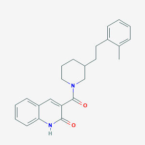 3-({3-[2-(2-methylphenyl)ethyl]-1-piperidinyl}carbonyl)-2(1H)-quinolinone