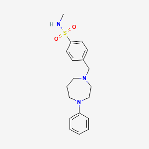 molecular formula C19H25N3O2S B5324861 N-methyl-4-[(4-phenyl-1,4-diazepan-1-yl)methyl]benzenesulfonamide 