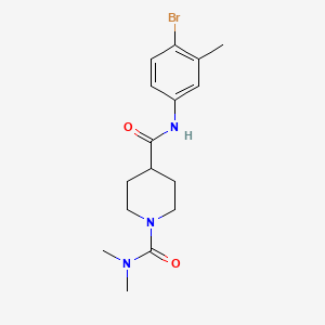 molecular formula C16H22BrN3O2 B5324884 N~4~-(4-bromo-3-methylphenyl)-N~1~,N~1~-dimethylpiperidine-1,4-dicarboxamide 