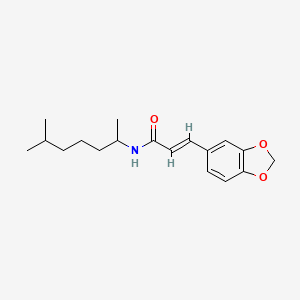 3-(1,3-benzodioxol-5-yl)-N-(1,5-dimethylhexyl)acrylamide