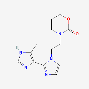 molecular formula C13H17N5O2 B5324888 3-[2-(5'-methyl-1H,3'H-2,4'-biimidazol-1-yl)ethyl]-1,3-oxazinan-2-one 