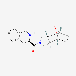 molecular formula C18H22N2O2 B5324890 (1R,2R,6S,7S)-4-[(3R)-1,2,3,4-tetrahydro-3-isoquinolinylcarbonyl]-10-oxa-4-azatricyclo[5.2.1.0~2,6~]decane 