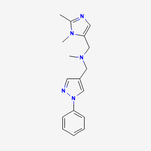 1-(1,2-dimethyl-1H-imidazol-5-yl)-N-methyl-N-[(1-phenyl-1H-pyrazol-4-yl)methyl]methanamine