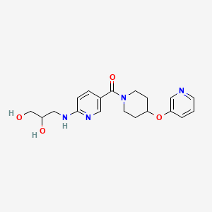 3-[(5-{[4-(pyridin-3-yloxy)piperidin-1-yl]carbonyl}pyridin-2-yl)amino]propane-1,2-diol