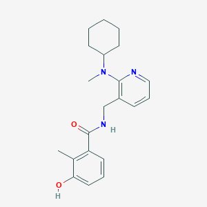 N-({2-[cyclohexyl(methyl)amino]pyridin-3-yl}methyl)-3-hydroxy-2-methylbenzamide