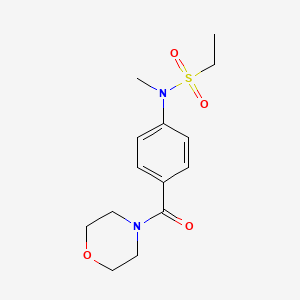 molecular formula C14H20N2O4S B5324941 N-methyl-N-[4-(morpholine-4-carbonyl)phenyl]ethanesulfonamide 