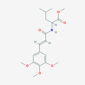 molecular formula C19H27NO6 B5324948 methyl N-[3-(3,4,5-trimethoxyphenyl)acryloyl]leucinate 