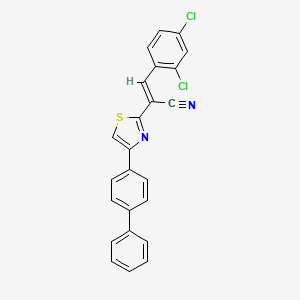 (2E)-2-(4-{[1,1'-Biphenyl]-4-YL}-1,3-thiazol-2-YL)-3-(2,4-dichlorophenyl)prop-2-enenitrile