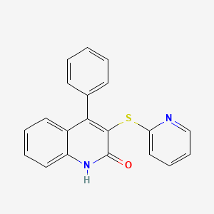 molecular formula C20H14N2OS B5324986 4-phenyl-3-(2-pyridinylthio)-2(1H)-quinolinone 