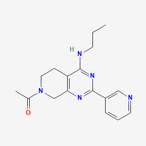 molecular formula C17H21N5O B5324994 7-acetyl-N-propyl-2-pyridin-3-yl-5,6,7,8-tetrahydropyrido[3,4-d]pyrimidin-4-amine 