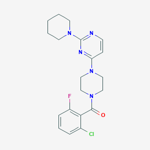 4-[4-(2-chloro-6-fluorobenzoyl)-1-piperazinyl]-2-(1-piperidinyl)pyrimidine