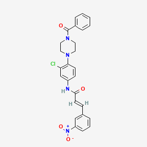 molecular formula C26H23ClN4O4 B5325005 N-[4-(4-benzoyl-1-piperazinyl)-3-chlorophenyl]-3-(3-nitrophenyl)acrylamide 