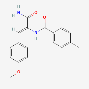 N-[(Z)-3-amino-1-(4-methoxyphenyl)-3-oxoprop-1-en-2-yl]-4-methylbenzamide