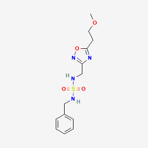 molecular formula C13H18N4O4S B5325017 N-benzyl-N'-{[5-(2-methoxyethyl)-1,2,4-oxadiazol-3-yl]methyl}sulfamide 