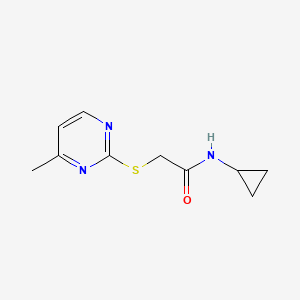 N-cyclopropyl-2-[(4-methylpyrimidin-2-yl)sulfanyl]acetamide