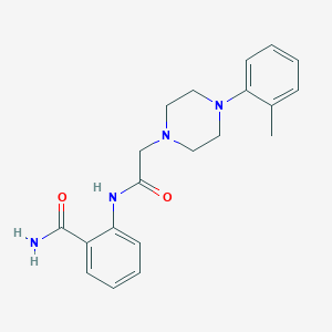 molecular formula C20H24N4O2 B5325073 2-({[4-(2-methylphenyl)-1-piperazinyl]acetyl}amino)benzamide 