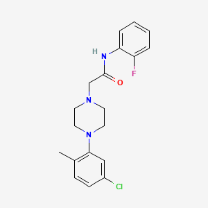 2-[4-(5-chloro-2-methylphenyl)-1-piperazinyl]-N-(2-fluorophenyl)acetamide