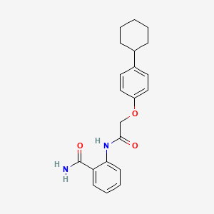 molecular formula C21H24N2O3 B5325091 2-{[(4-cyclohexylphenoxy)acetyl]amino}benzamide 