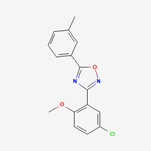 3-(5-chloro-2-methoxyphenyl)-5-(3-methylphenyl)-1,2,4-oxadiazole