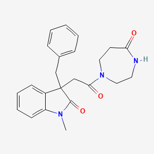 3-benzyl-1-methyl-3-[2-oxo-2-(5-oxo-1,4-diazepan-1-yl)ethyl]-1,3-dihydro-2H-indol-2-one