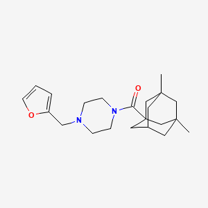 molecular formula C22H32N2O2 B5325125 1-[(3,5-dimethyl-1-adamantyl)carbonyl]-4-(2-furylmethyl)piperazine 